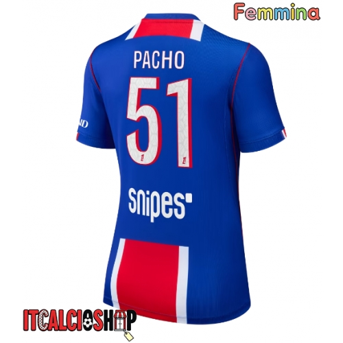 Paris Saint-Germain Willian Pacho #51 Prima Maglia Femmina 2026-27 Manica Corta
